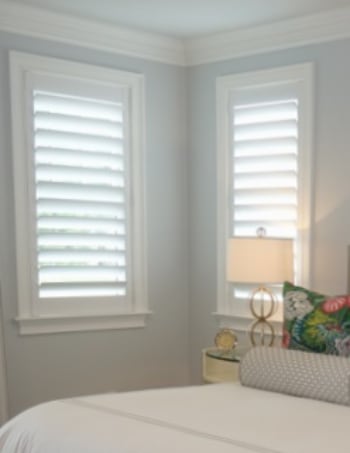 Plantation shutters with hidden tilt rods in Sacramento